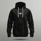 front of a black hoodie with small w icon