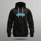 front side of a black hoodie with the dnsworld logo