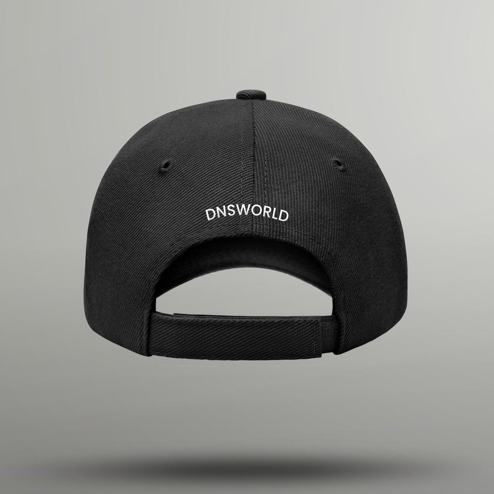 black letter dnsworld premium baseball cap for gamers (back side)