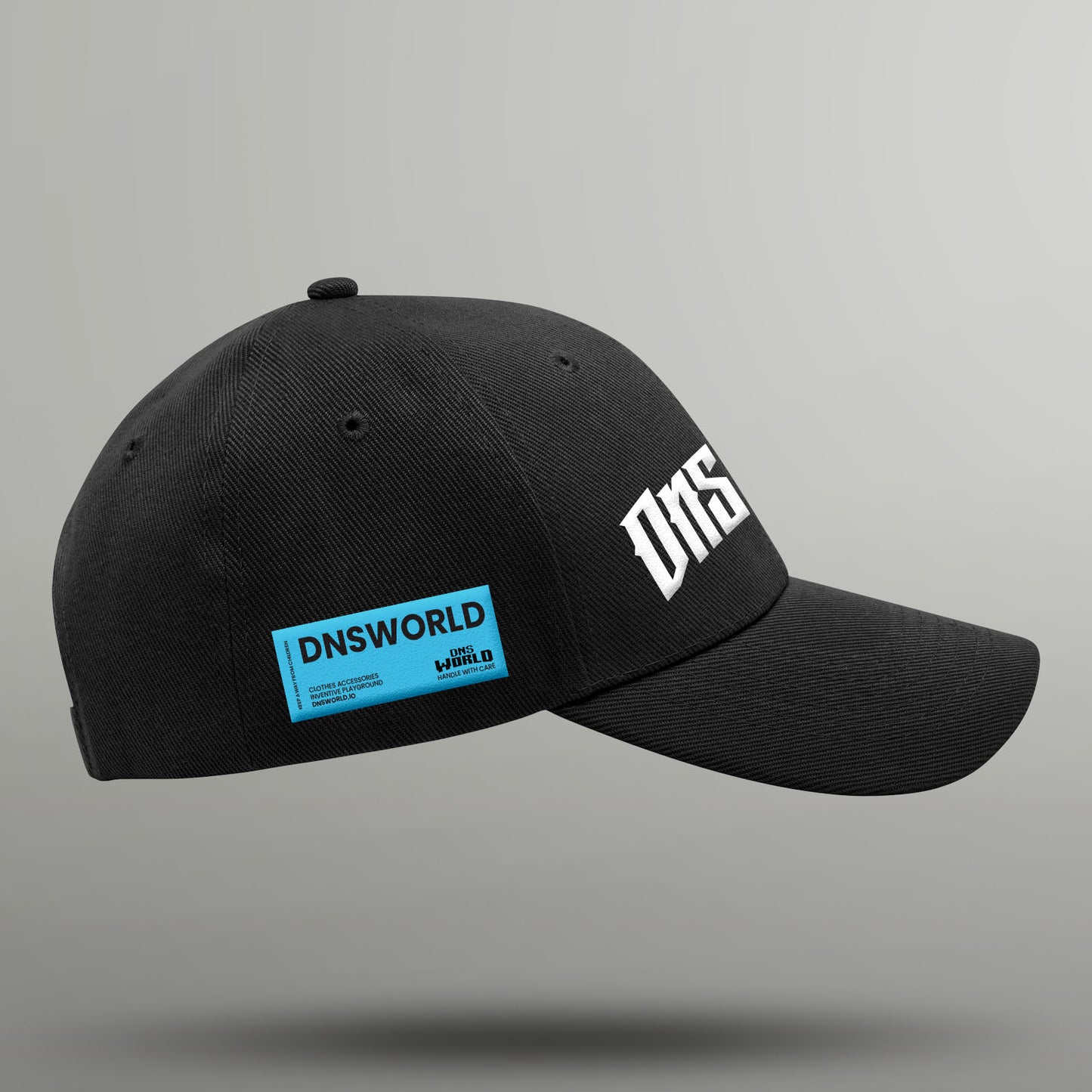 black letter dnsworld premium baseball cap for gamers (right side)