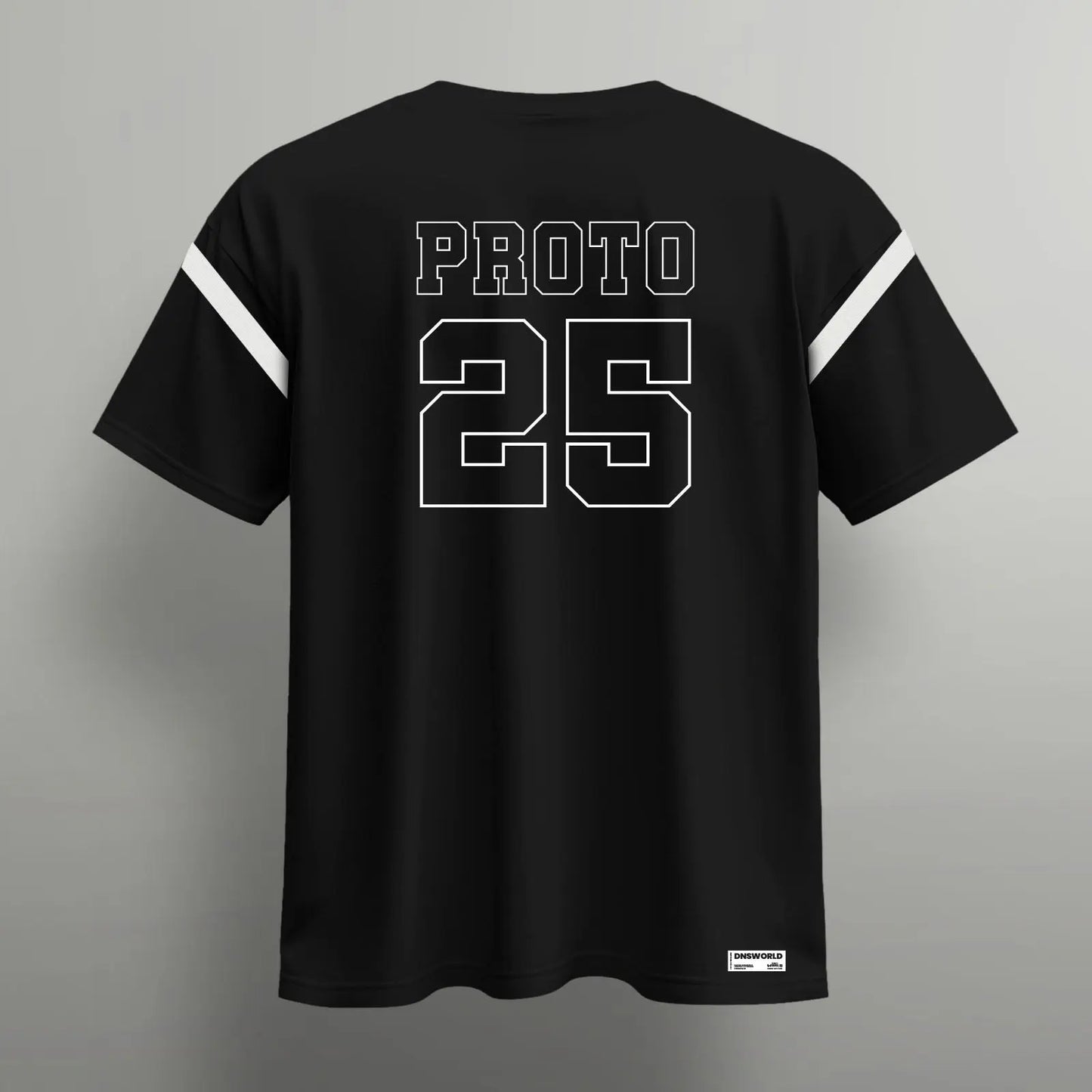 Proto 25 black tshirt with white details