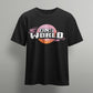 black dnsworld tshirt with reddish planet with rings