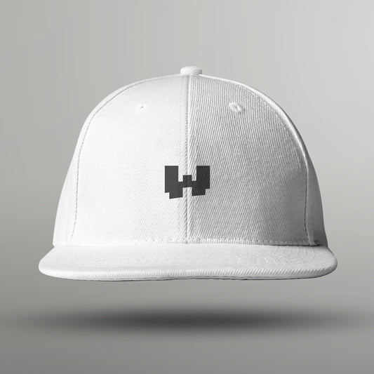 white gaming hat with black w icon